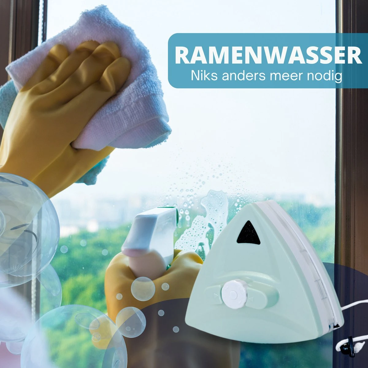 Hoopy Pro™ Magnetische Raamwasser - Magnetische Raamwasser Voor Dubbel Glas - Ruitenreiniger - Ramenwasser - Image 6