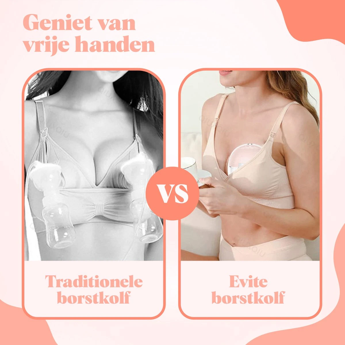 Evite Elektrische Draadloze Borstkolf – Handsfree & Draagbaar – BPA-Vrij – Dubbele Borstkolf – Met E-Book - Roze - Image 10