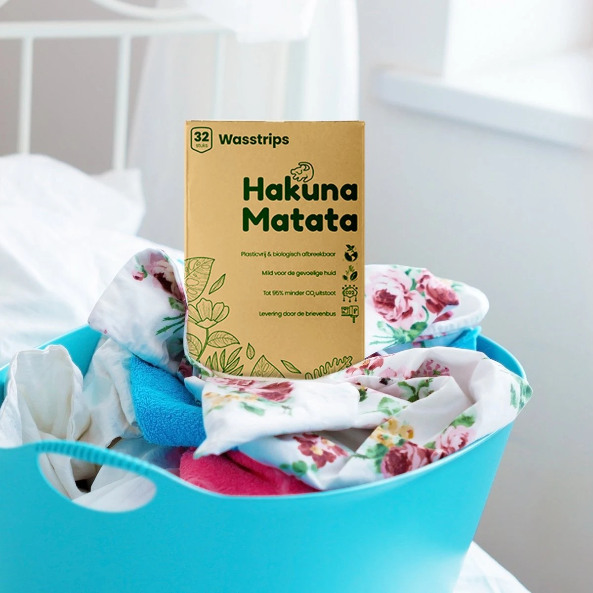 Hakuna Matata Wasmiddel 96 - Compressed - Wasstrips - Voordeelverpakking - Eco Wasmiddel Wit En Kleur - Laundry Strips - Image 7