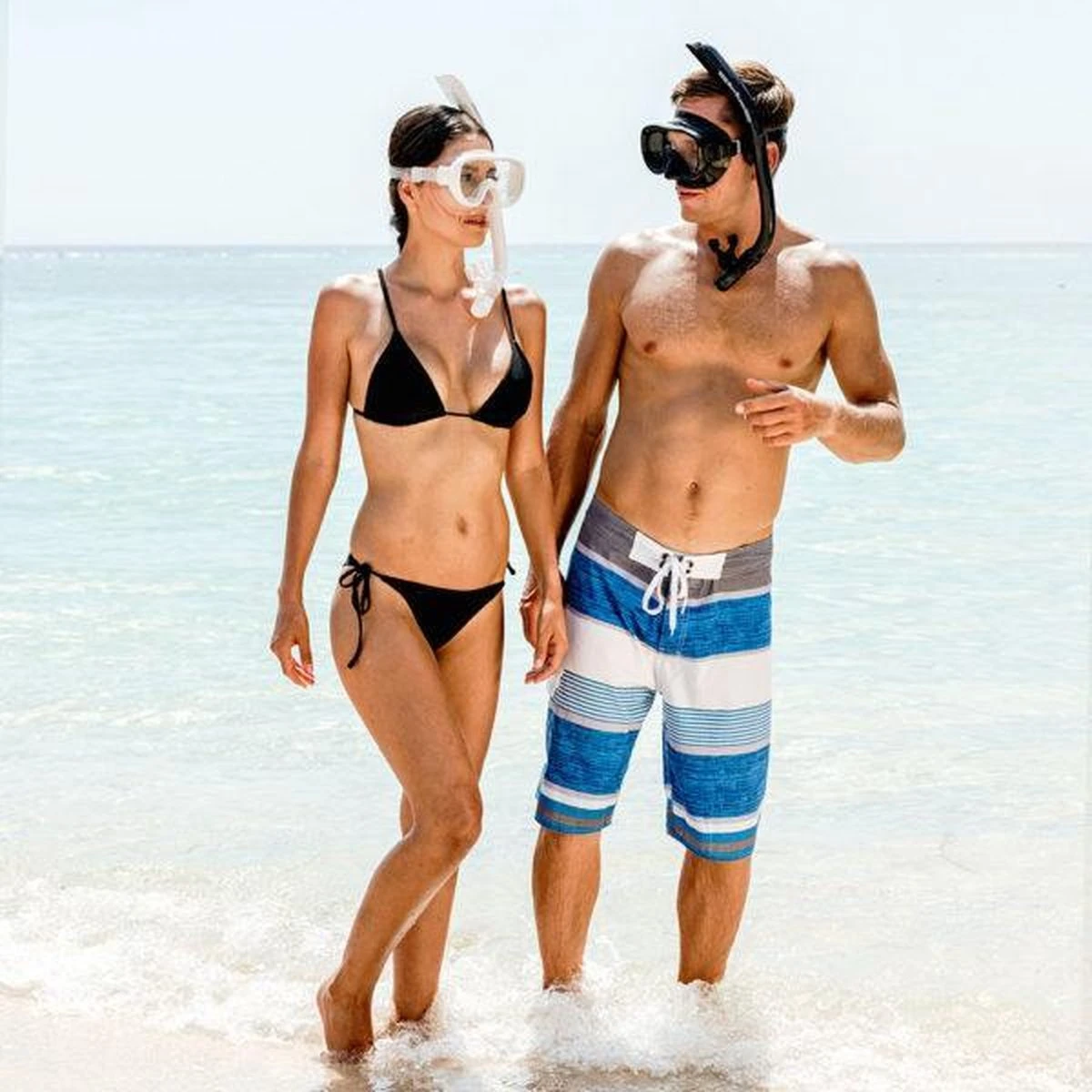 ReefTourer Snorkelmasker Duikbril Snorkelset RC-0105-zwart/blauw - Image 6