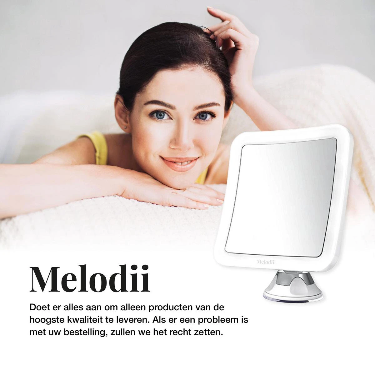 Melodii ML10X - Make Up Spiegel Met LED Verlichting - Scheerspiegel - 10x Vergroting - Met Tru-Daylight Verlichting - Voor Hem En Voor Haar - Image 8