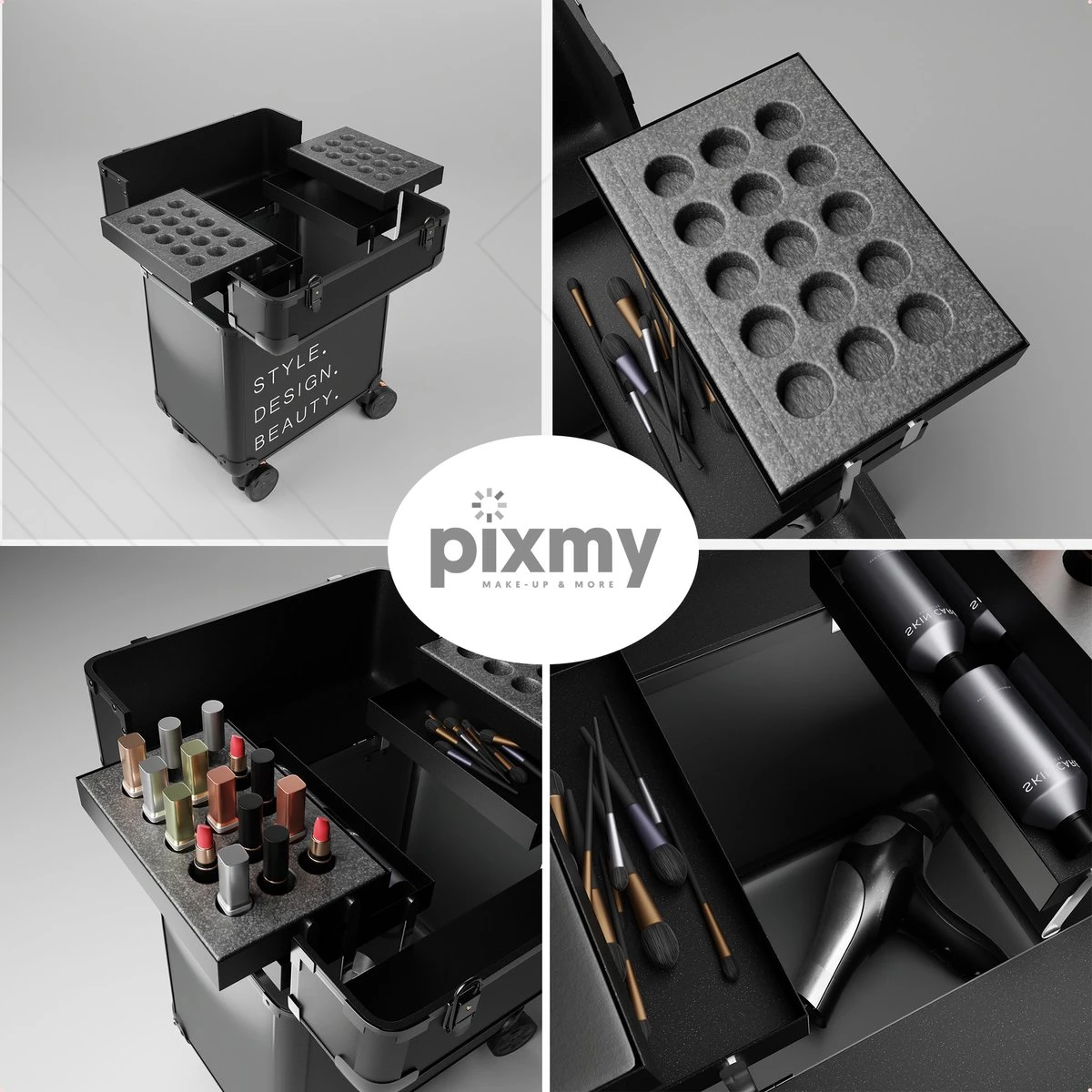 PIXMY® - MT130-S - Make Up Koffer - Cosmetica Koffer - DESIGN - Image 9