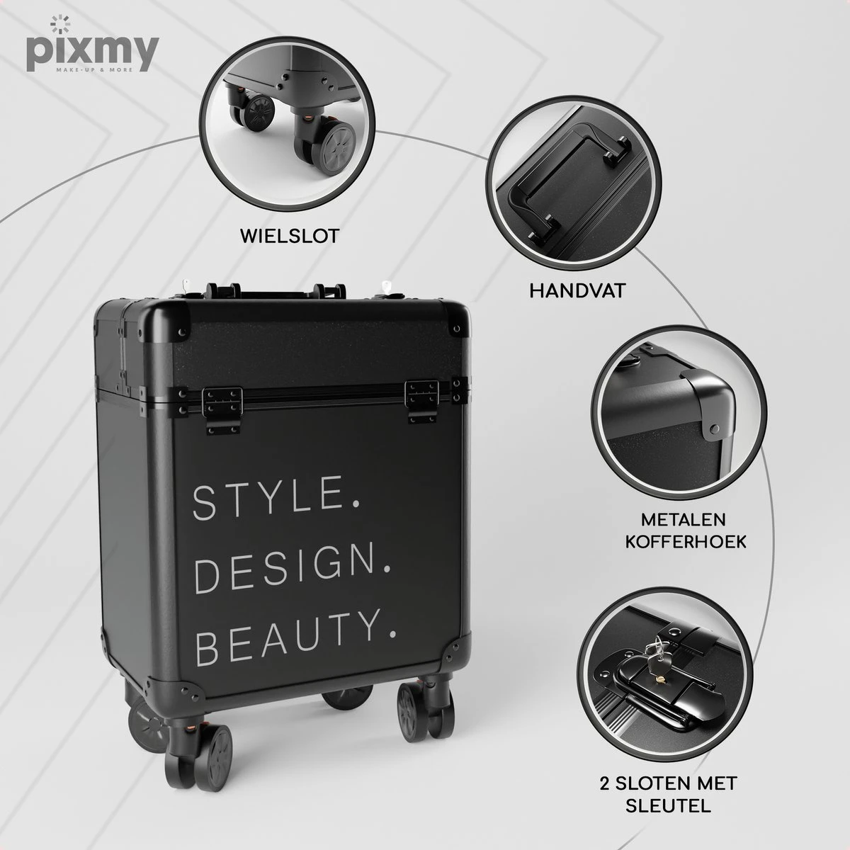 PIXMY® - MT130-S - Make Up Koffer - Cosmetica Koffer - DESIGN - Image 10