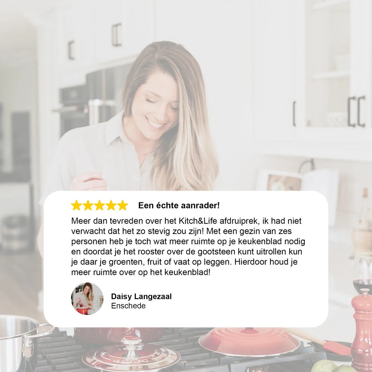 Kitch&Life Afdruiprek Oprolbaar - Mat Zwart - Pannenonderzetter - Afdruipmat - Keukenrek 3-in-1 - Image 5