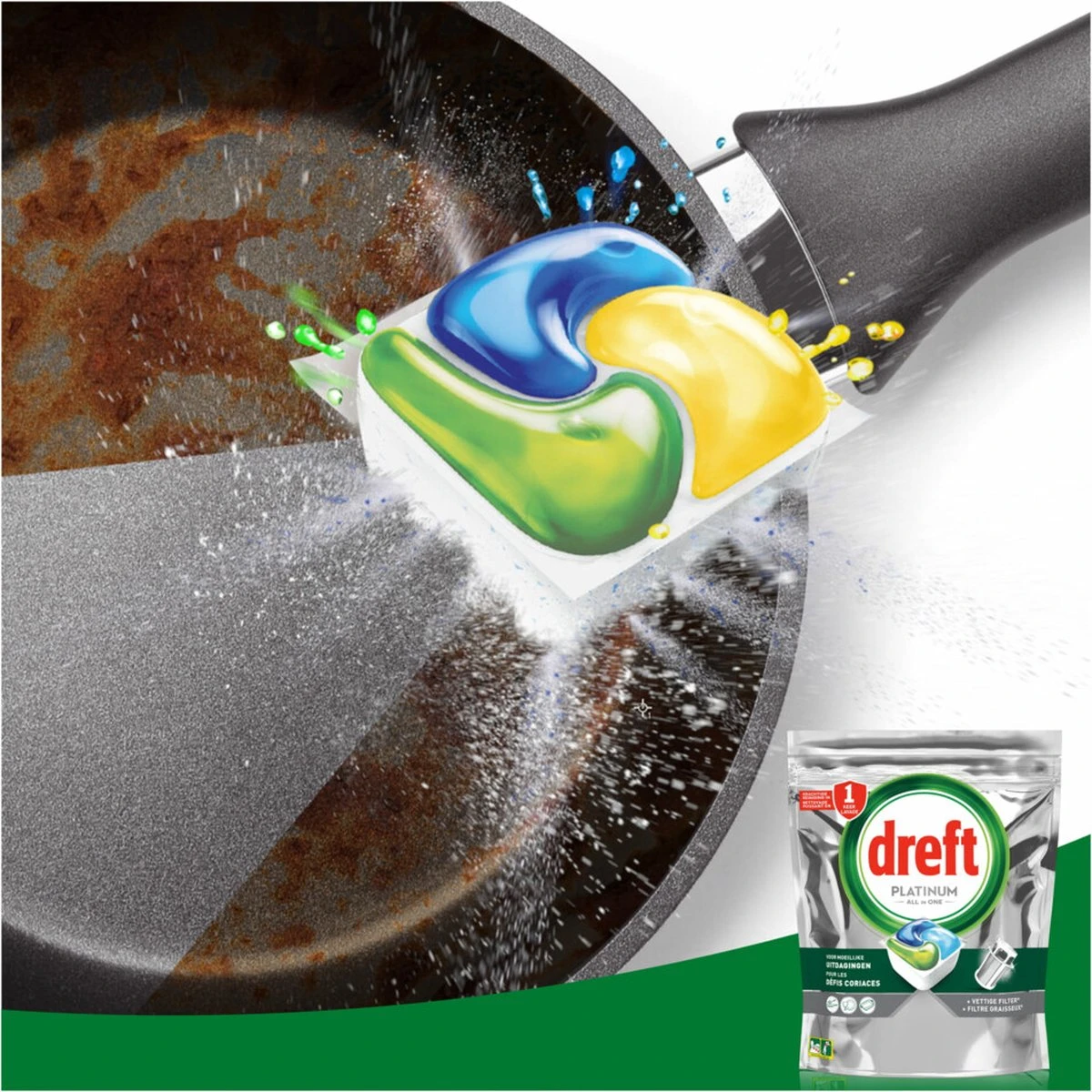 Dreft Platinum All In One Vaatwascapsules Citroen 170 Stuks - Image 3