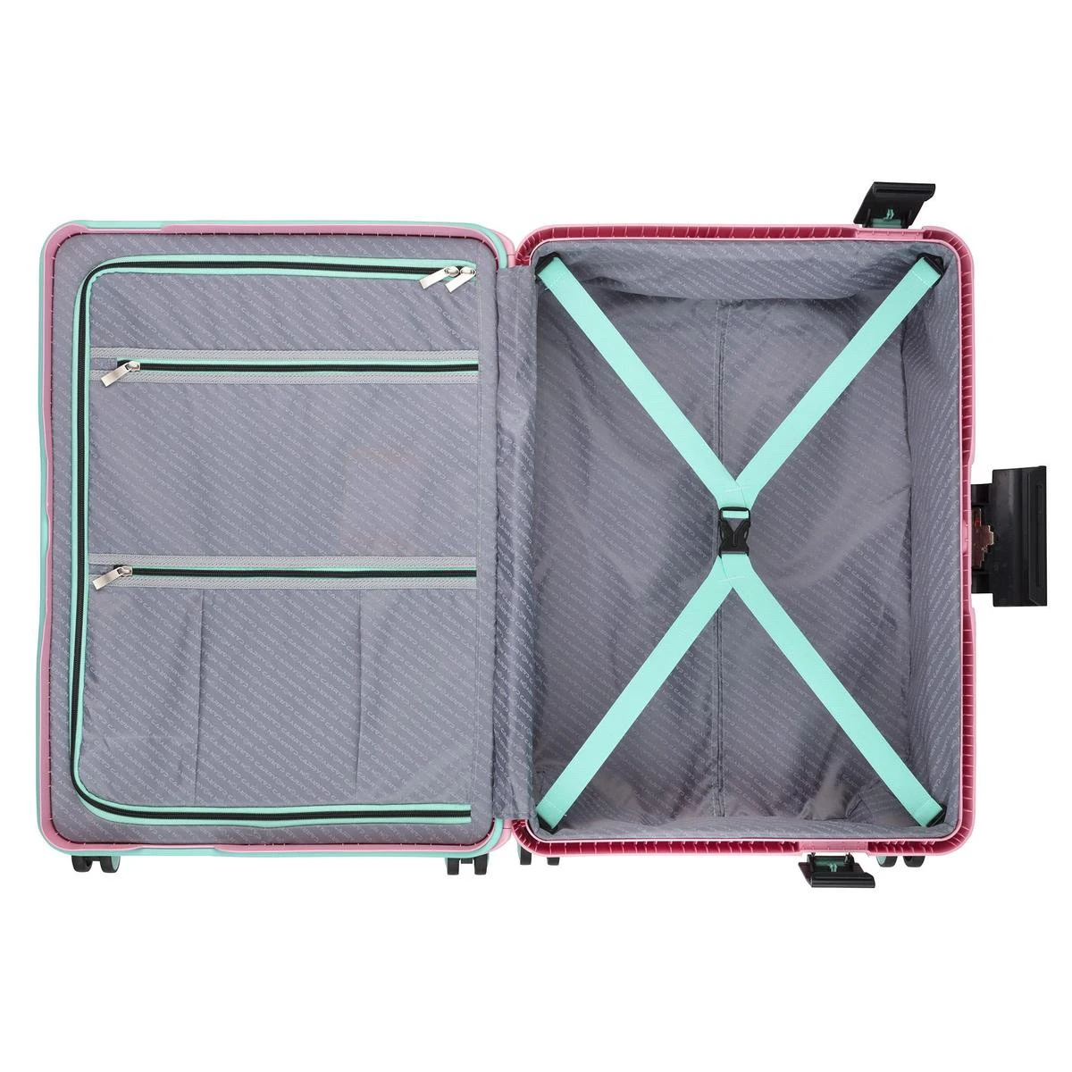 CarryOn Steward TSA Reiskoffer - 65cm Trolley Met Kliksloten - Dubbele Wielen - Roze - Image 3