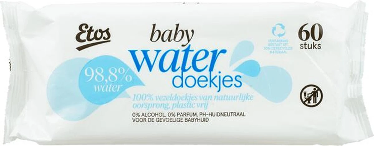 Etos Baby Waterdoekjes - Billendoekjes - Megabox - 1440 Stuks (24 X 60 Stuks) - Image 2