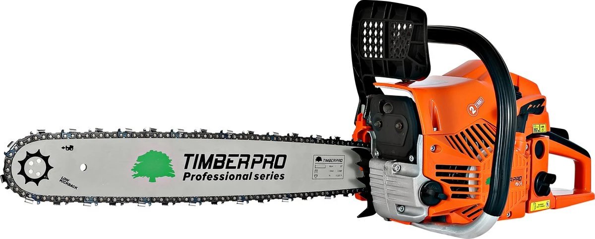 TIMBERPRO - Kettingzaag - 62 Cc - Benzine - Zwaardlengte 50 Cm - Met Transportzak - Met 2e Ketting - Image 3