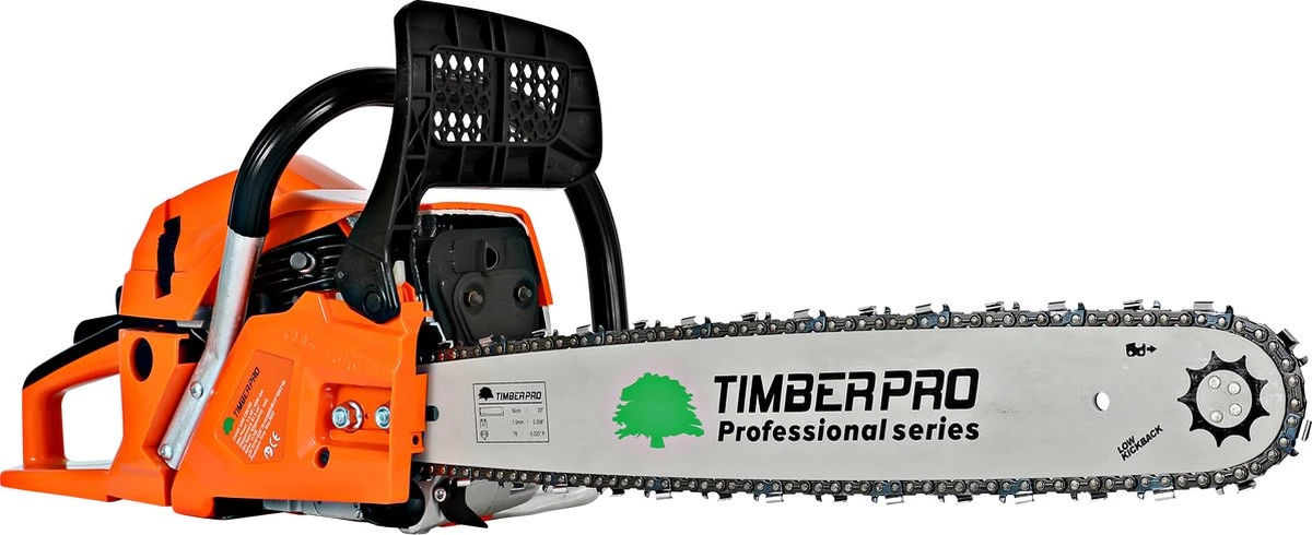TIMBERPRO - Kettingzaag - 62 Cc - Benzine - Zwaardlengte 50 Cm - Met Transportzak - Met 2e Ketting - Image 2