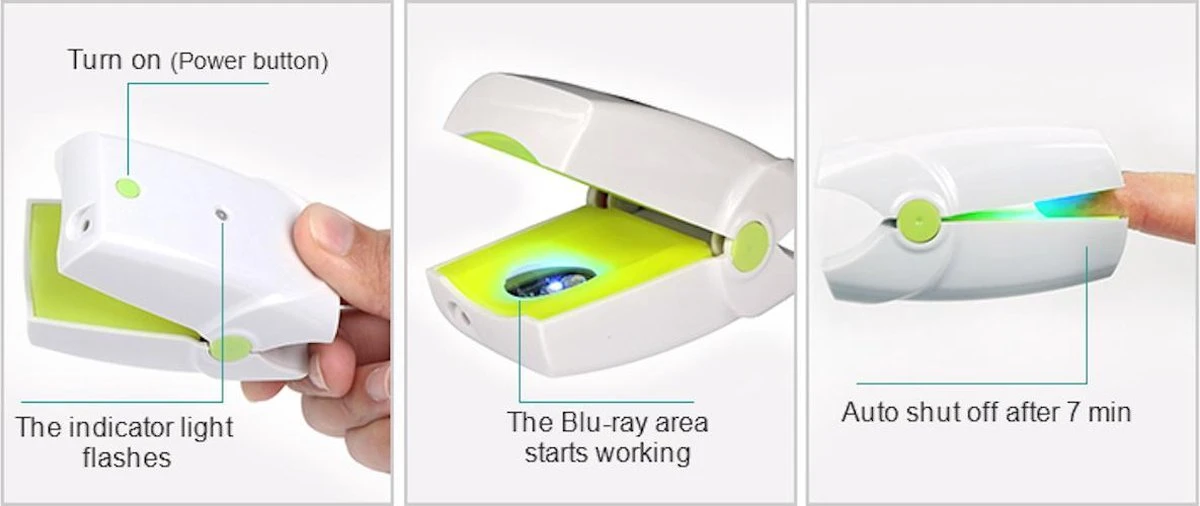 Anti Schimmelnagel Kalknagel Laserapparaat Om Zelf Te Behandelen, Veilig, Effectief, Snel En Pijnloos, Koude Laser Behandeling Voor Thuisgebruik, Voor Tenen En Vingers. Oplaadbaar. - Image 4