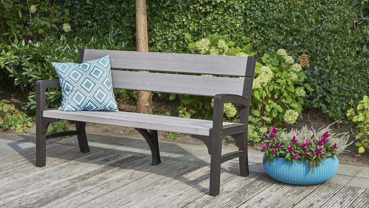 Keter Montero Tuinbank - 3-personen - 150x62,5x89cm – Grafiet - Image 13