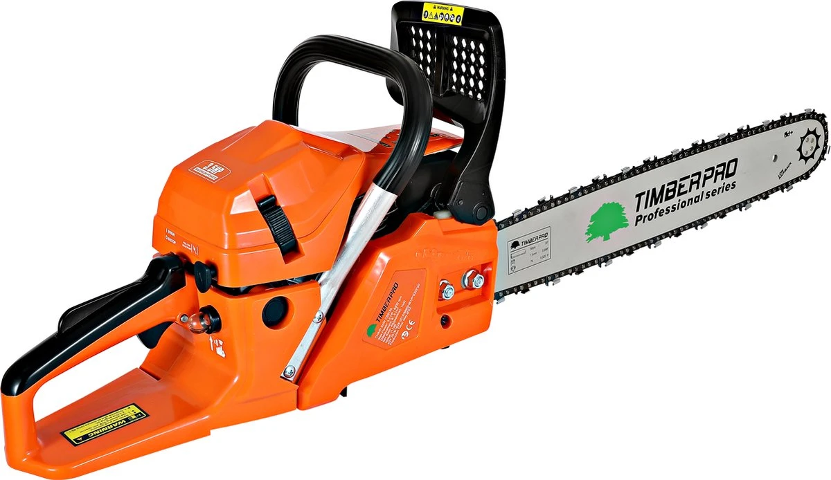 TIMBERPRO - Kettingzaag - 62 Cc - Benzine - Zwaardlengte 50 Cm - Met Transportzak - Met 2e Ketting - Image 5