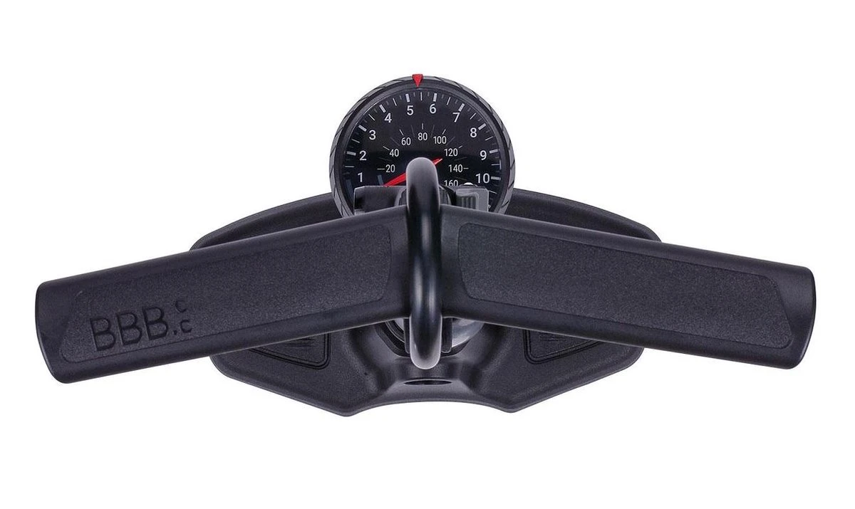 BBB Cycling AirWave Fietspomp Met Drukmeter - Fiets Pomp Racefiets En Mountainbike - Voetpomp Fiets 9 Bar - Zwart - BFP-20 - Image 7