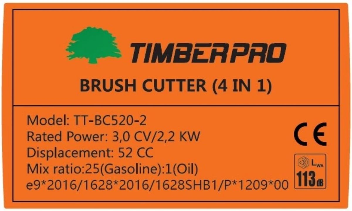 TIMBERPRO - Bosmaaier 2-in-1 - Benzine - Draad En Mes - 52 Cm³ - 3,0 PK. - Image 5