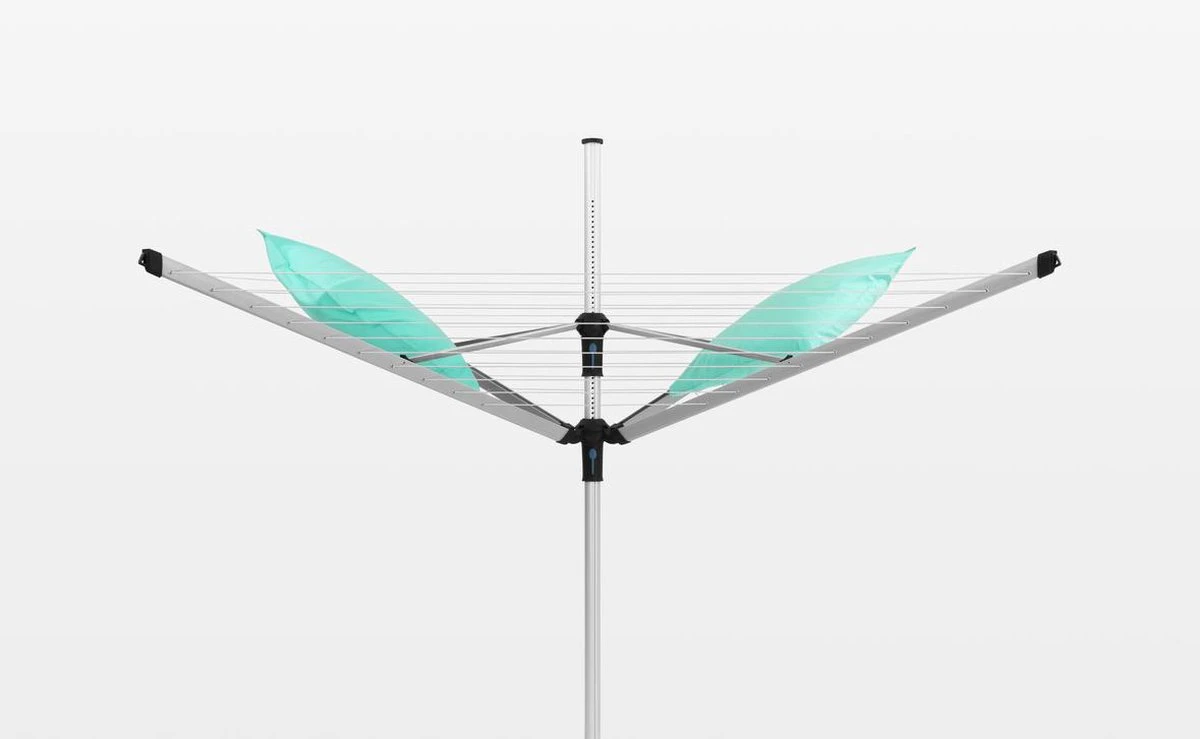 Brabantia Lift-O-Matic Advance Droogmolen Met Grondanker, Beschermhoes En Wasknijpertasje - 50 M - Metallic Grey - Image 13