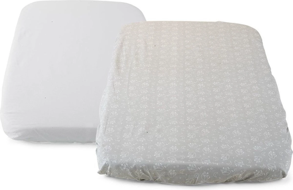 Chicco - Next2Me - Hoeslaken Voor Wieg - 2 Stuks - Grijs
