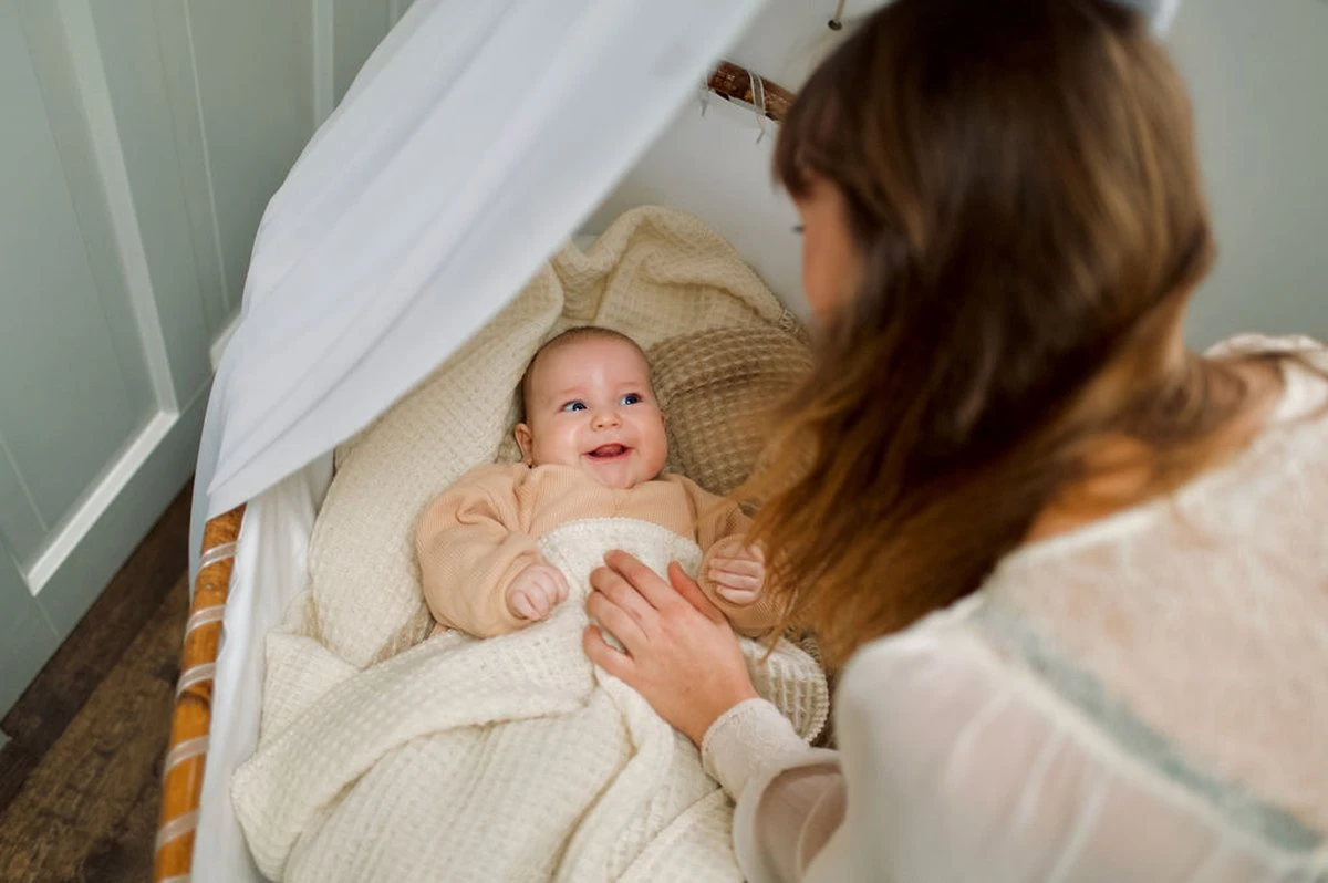 Wiegdeken Wol - Pure Baby Love - Wafel Off White - Image 7