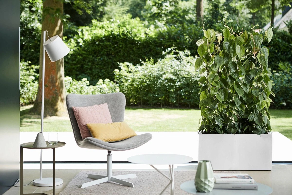 Elho Vivo Matt Finish Lang Wielen 90 - Grote Staande Plantenbak Voor Binnen & Buiten - Gemaakt Van Gereycled Plastic - L 39 X W 88 X H 41 Cm - Wit - Image 5