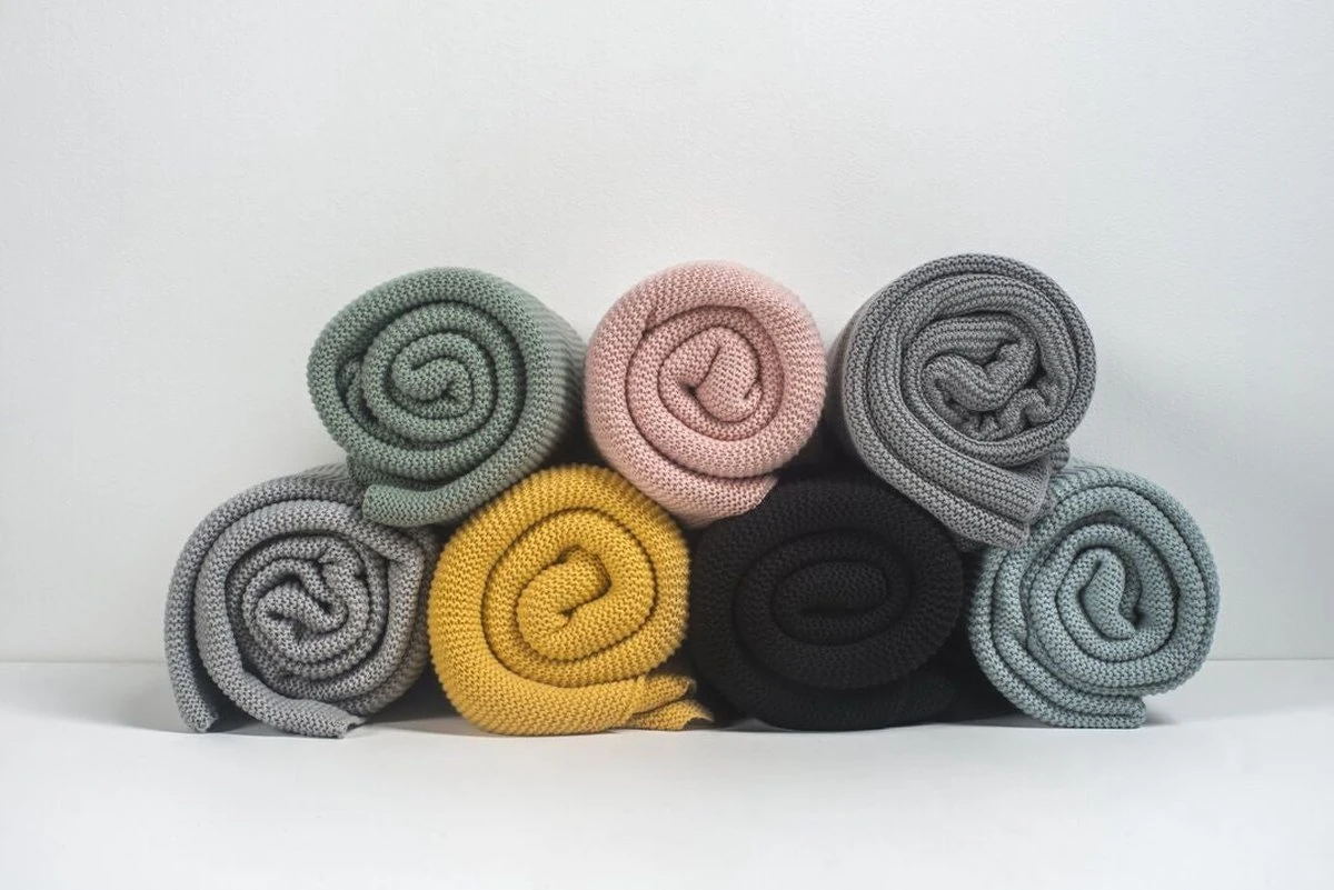 Jollein Baby Deken Ledikant 100x150cm Basic Knit - Jeans Blue - Image 18