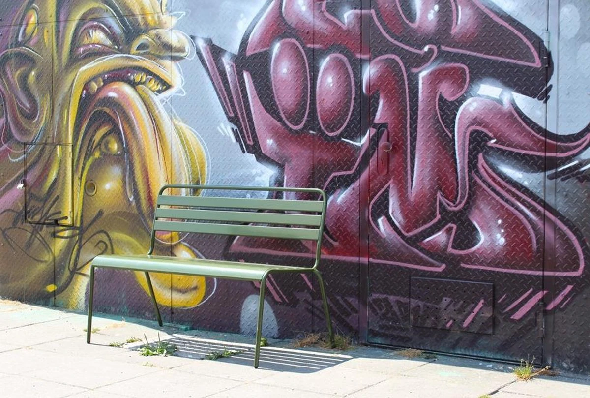 MaximaVida Metalen Tuinbank Max 120 Cm Olijfgroen - Image 6