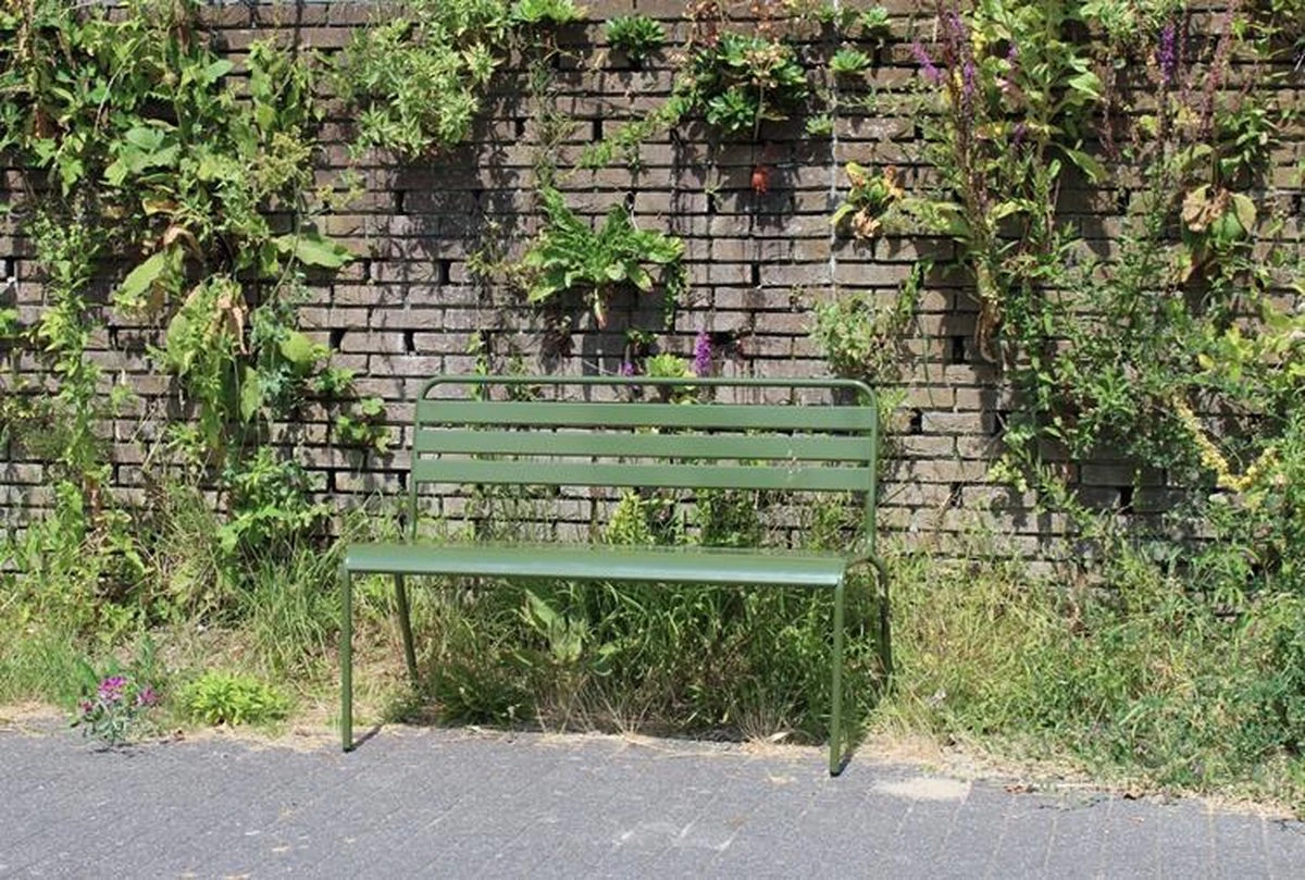 MaximaVida Metalen Tuinbank Max 120 Cm Olijfgroen - Image 7