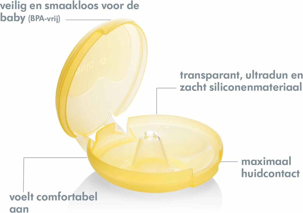 Medela Tepelhoedje Beschermen Je Tepels En Helpen Het Aanleggen Vergemakkelijken Als Dit Niet Goed Lukt Of Pijnlijk Is - Maat M - 20 Mm - 2 Stuks - Image 3