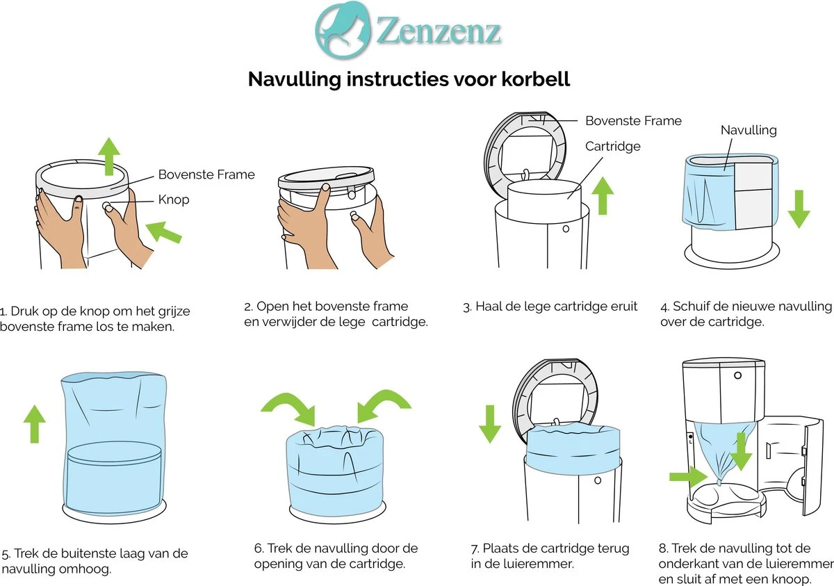 4 Stuks Luieremmer Navulling 16L Geschikt - Luieremmernavulling Voor 2000 Luiers - Luier Emmer Navulling - Diaper Refill 4 Pack - Geschikt Voor Korbell - Image 2