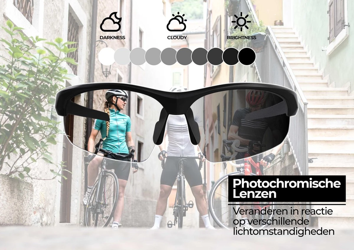 BBB Cycling Impress PH Fietsbril - Wielrenbril - Meekleurende Lens - Instelbaar Neusstuk - Mat Zwart - BSG-58PH - Image 13
