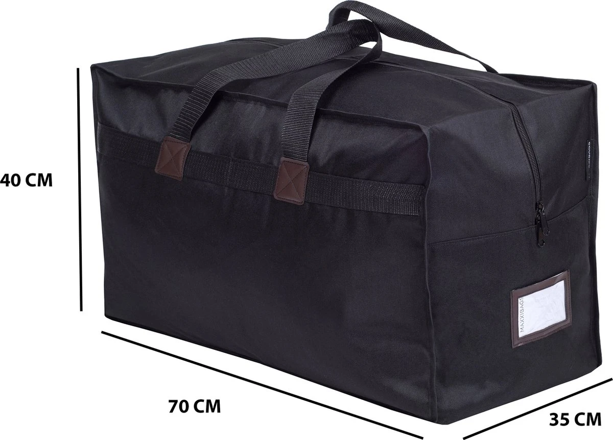 MAXXIBAGS - Set Van 3 (M/M/M) Opbergtas - Skitas - Skiën - Kledingzak - Reistas - Tassenset - Weekendtas - Voor Dekens/kussens/dekbedden - Organiser -Zwart - Afmeting: 40 X 70 X 35 - Image 4