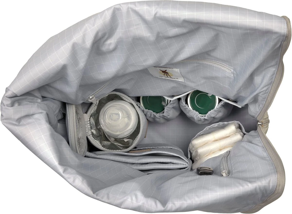 LÄSSIG Luiertas Rolltop Backpack Rugzak Incl Verschoningsmatje Choco Mélange Limited Edition - Image 3