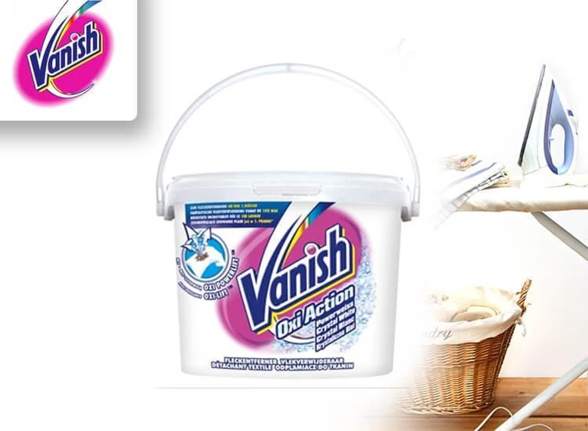 Vanish Oxi Action Crystal White Base Poeder - Voor Witte Was - 2,4 Kg - Image 11