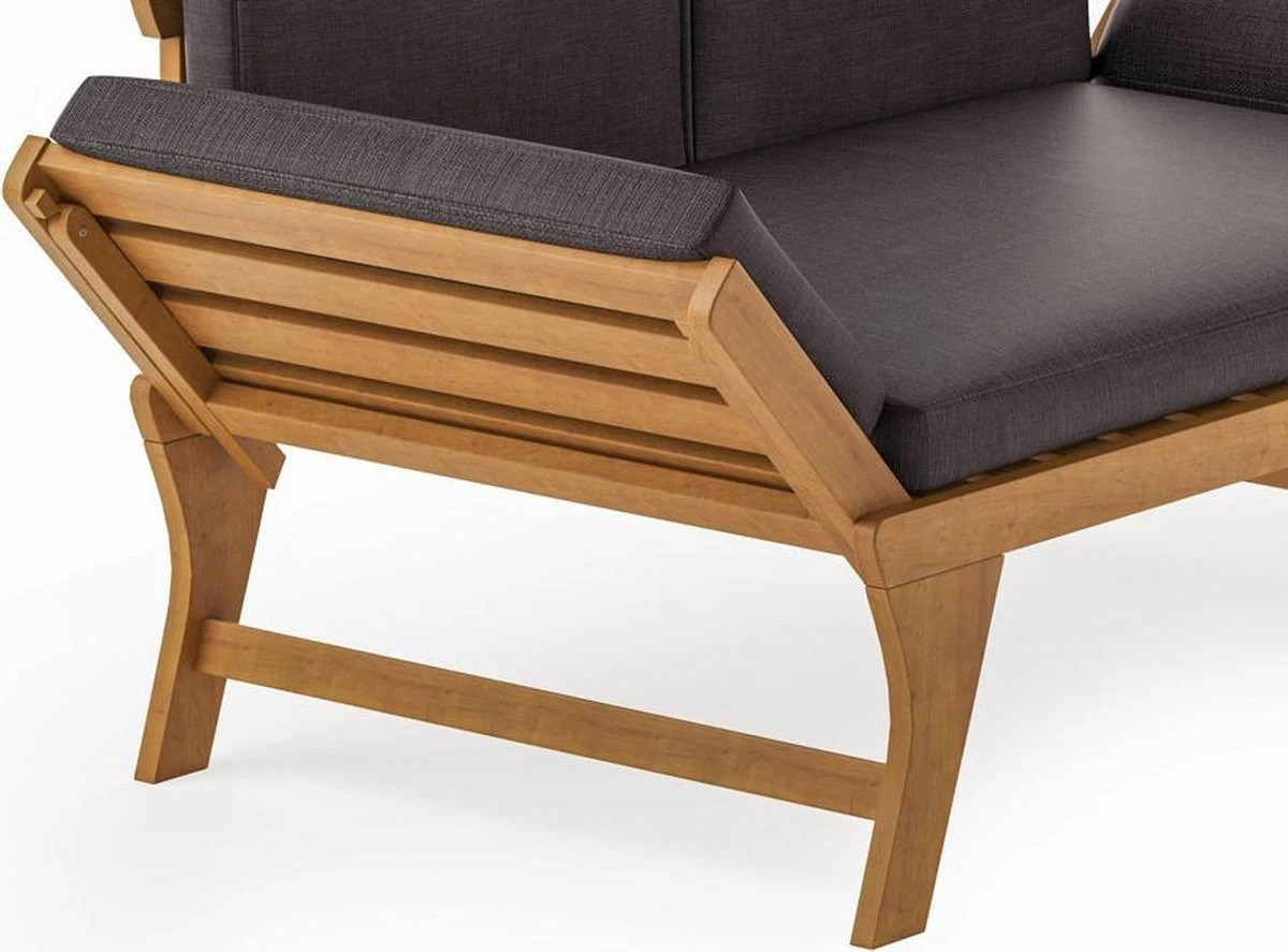 Loungebank Tuin FSC Antraciet – Makkelijk Verstelbaar Lounge Bank Balkon – Tuinbank Lounge Hardhout FSC – Perfecthomeshop - Image 16