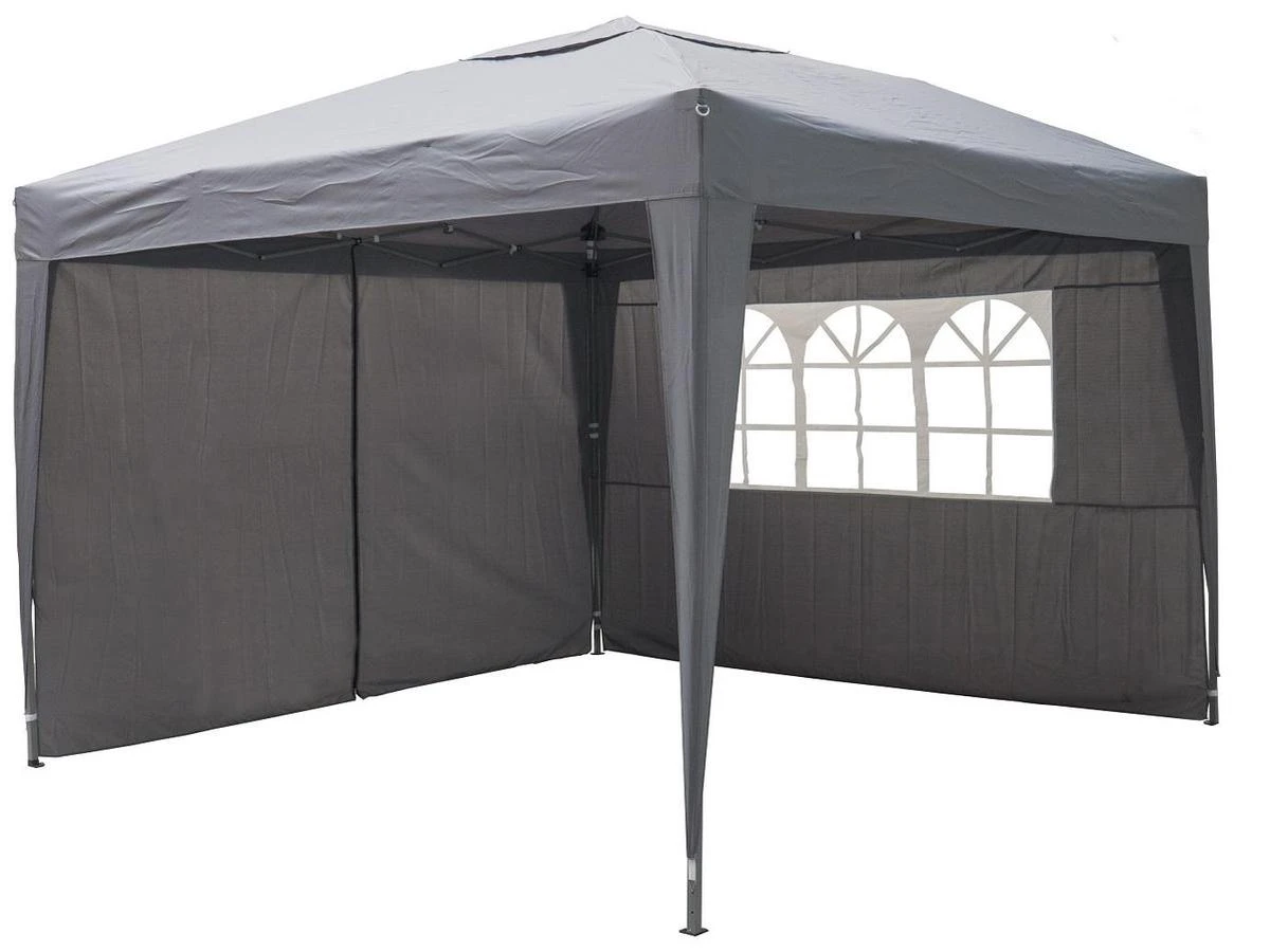 Garden Royal Partytent 3x3m Easy Up Grijs Met 4 Zijwanden - Image 3