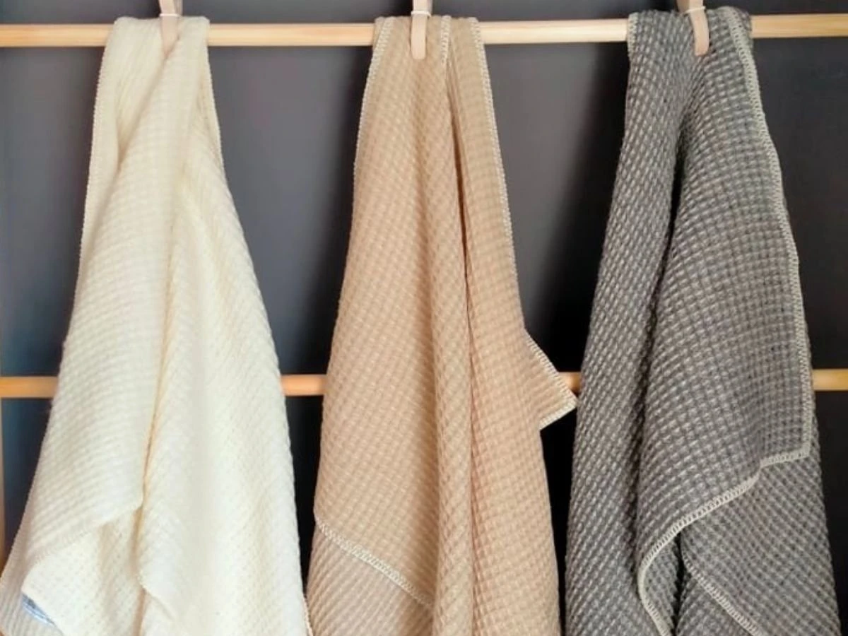 Wiegdeken Wol - Pure Baby Love - Wafel Off White - Image 2