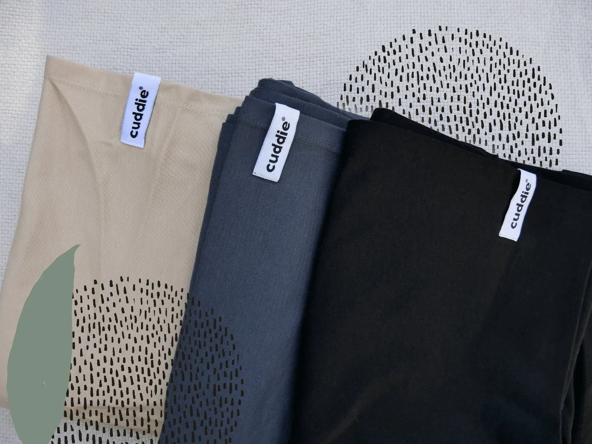 Cuddie Baby Draagdoek - Premium Organic Baby Draagdoek Gemaakt Van Bio Katoen - Newborns Tot 15 Kg - Baby Cadeau - Met Wenskaart - Sand - Image 11