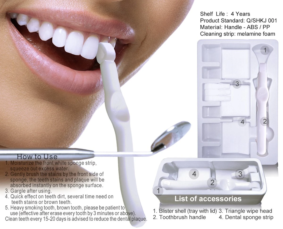 Moist-R Teeth Whitening Stick (2X) En 5 Refills - Thuis Tanden Bleken - Witte Tanden - Image 4