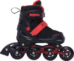 Street Rider Inline Skates - Verstelbaar - Skeeler - Rood/ Zwart - Maat 38/42