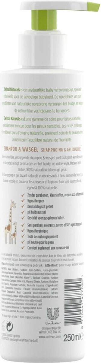 Zwitsal Naturals Shampoo&Wasgel 250ml - Image 2