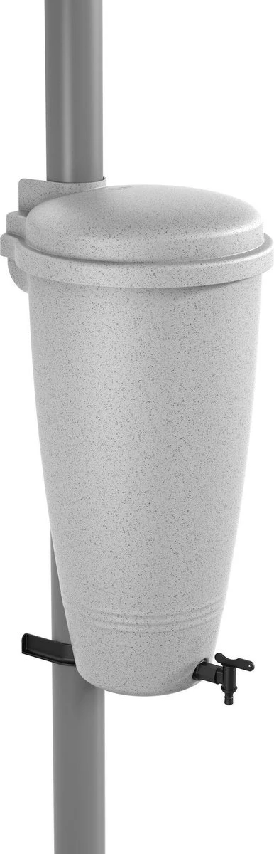 Elho Green Basics Rain Catcher 33 - Regenton Voor Balkonbuiten - Ø 33.5 X H 73.5 Cm - Grijs/Living Concrete - Image 2