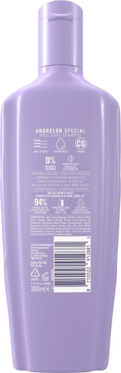 Andrélon Krul Care Shampoo - 6 X 300 Ml - Voordeelverpakking - Image 6