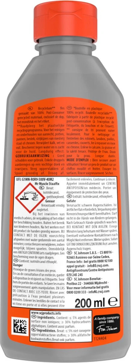 4x Mr. Muscle Staalfix 200 ML - Image 2