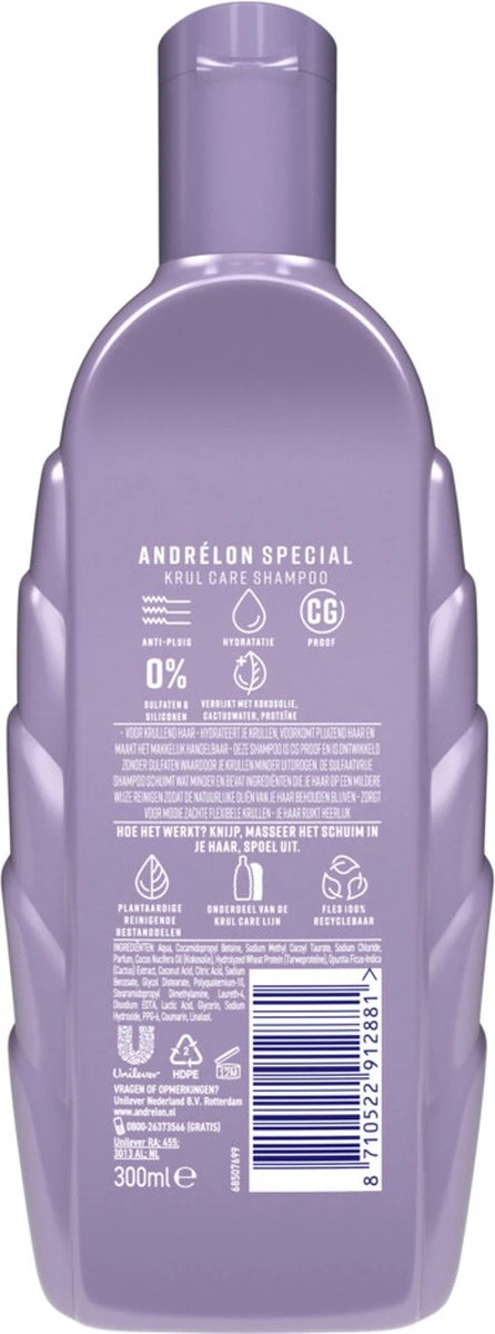 Andrélon Krul Care Shampoo - 6 X 300 Ml - Voordeelverpakking - Image 9