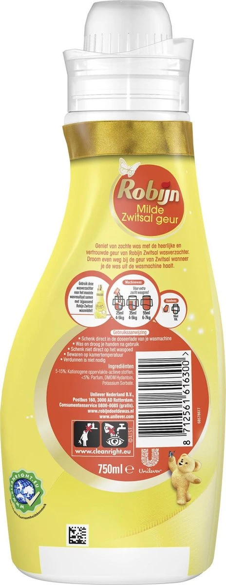 Robijn Wasverzachter Zwitsalgeur - 8 X 30 Wasbeurten - Voordeelverpakking - Image 4