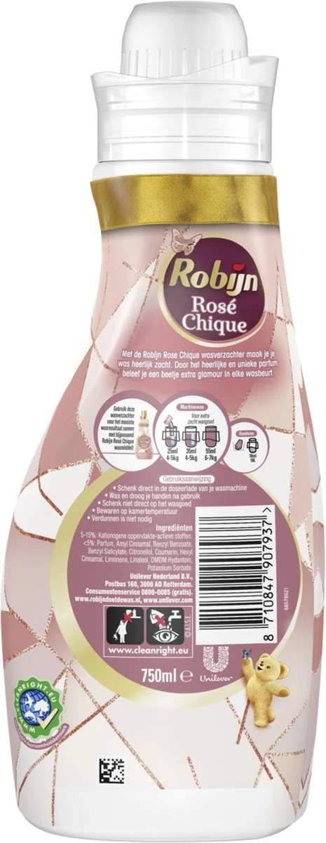 Robijn Collections Rosé Chique Wasverzachter - 4 X 750 Ml - Voordeelverpakking - Image 3