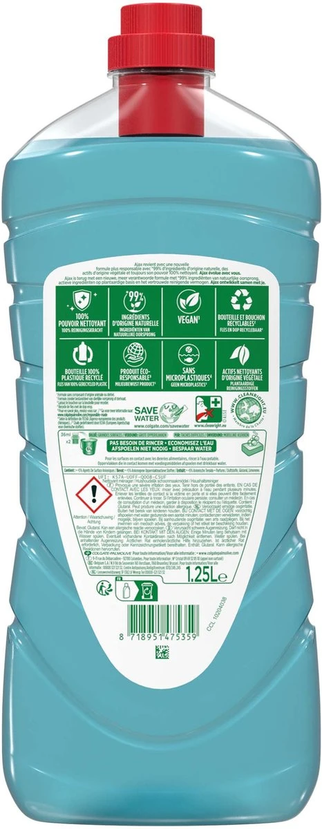 Ajax® Ajax Allesreiniger Eucalyptus 6 X 1.25L - Voordeelverpakking - Image 2