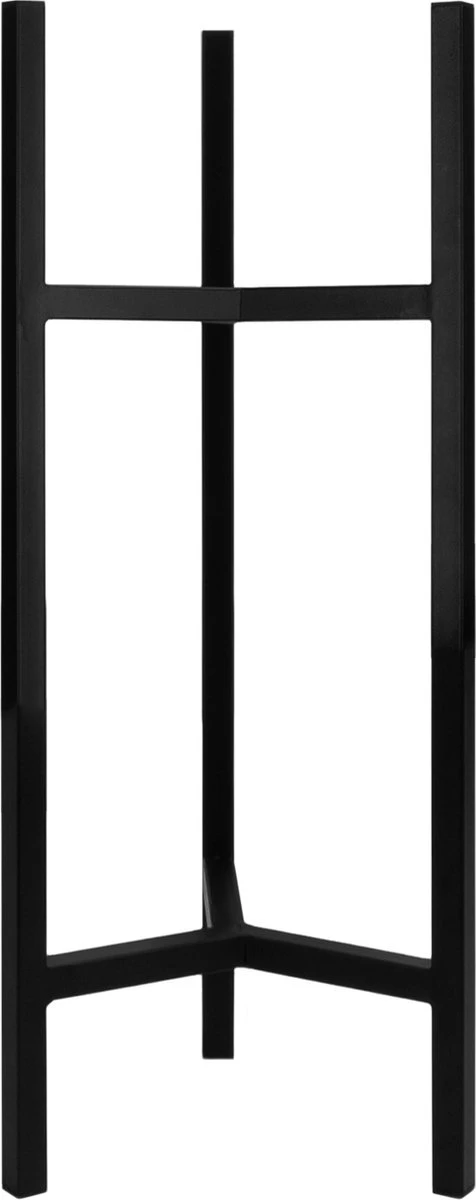 QUVIO Plantenstandaard Binnen - Inclusief Pot - Staande Plantenbak - Metaal - Bloempot - 22 X 22 X 60 Cm - Zwart - Image 8