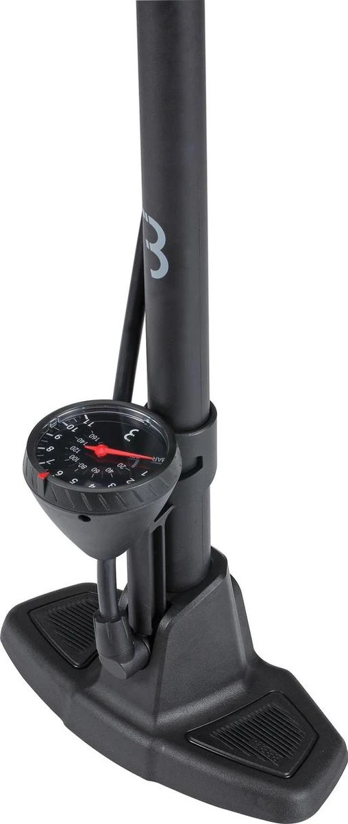 BBB Cycling AirWave Fietspomp Met Drukmeter - Fiets Pomp Racefiets En Mountainbike - Voetpomp Fiets 9 Bar - Zwart - BFP-20 - Image 6