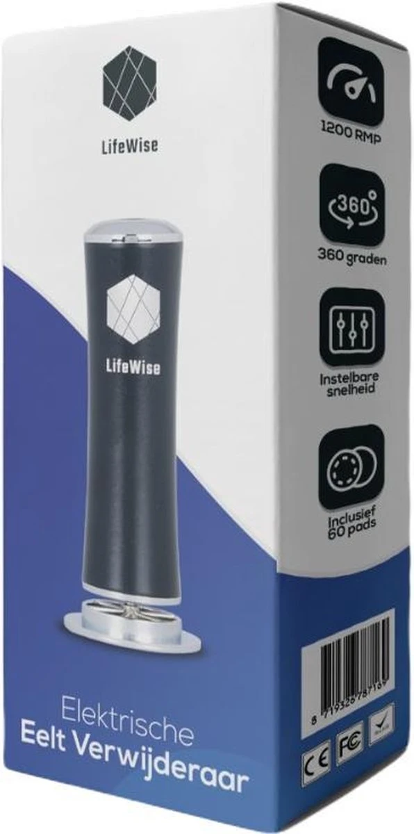 LifeWise Elektrische Eelt Verwijderaar - Voetvijl - 60 Vervangbare Schuurpads - Netstroom Adapter - Image 12