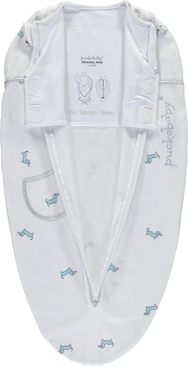 Puckababy Inbakerslaapzak Original Mini 3-6m - White Pucky - Image 2