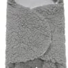 BonBini´s Teddy Bear Wikkeldeken Newborn - Zachte Grijze Teddy Beer Inbakerdoek Newborn Baby - 3-6 Maanden - Grijs